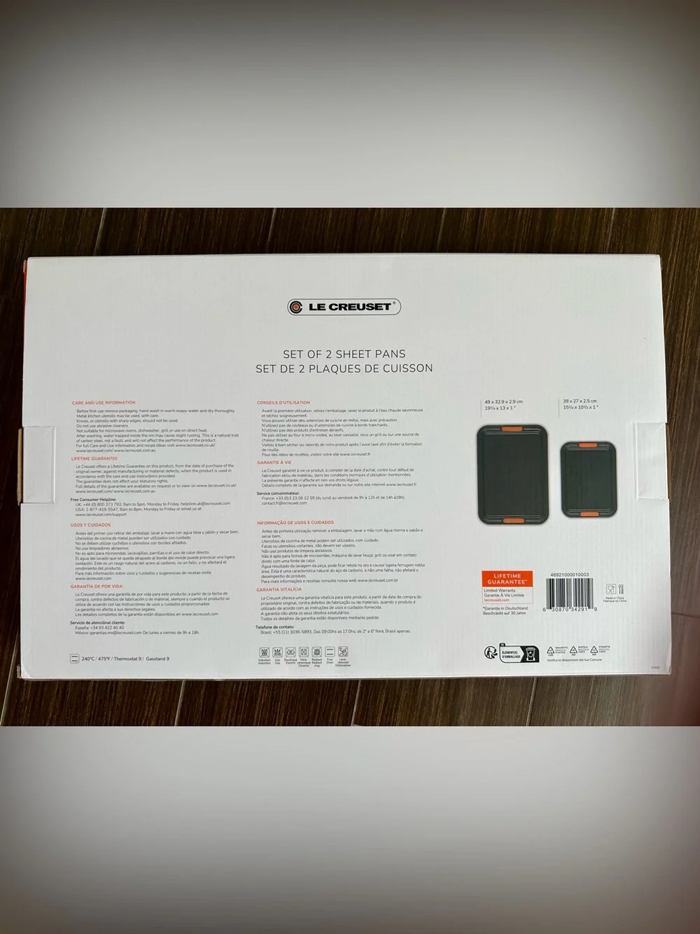 NEW 3 Pc Set 🚨 Le Creuset Baking Sheets S M L NIB